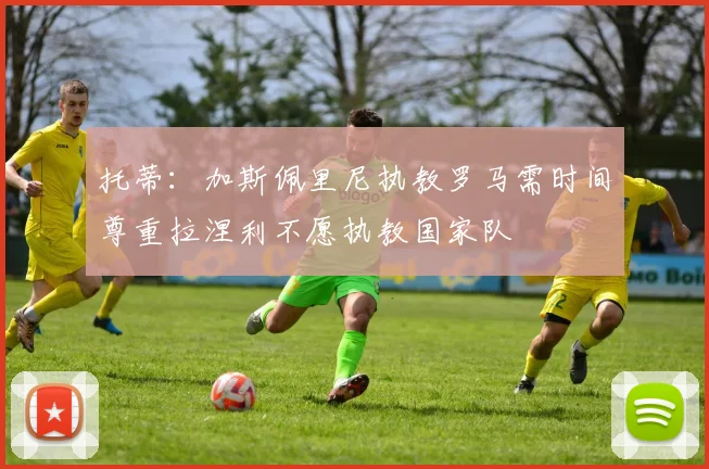 托蒂：加斯佩里尼执教罗马需时间尊重拉涅利不愿执教国家队